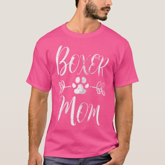 ボクサーママ ボクサー犬好き 飼い主 ボクサー犬の面白グッズ Tシャツ (正面)