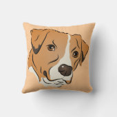 ボクサーミックスグラフィックドッグポートレート クッション (裏面)