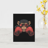 ボクサーモンキーボクシンググローブキックボクシングおもしろいB カード (黄色い花)