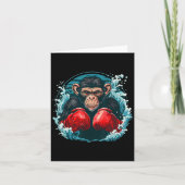 ボクサーモンキーボクシンググローブキックボクシングおもしろいB カード (正面)