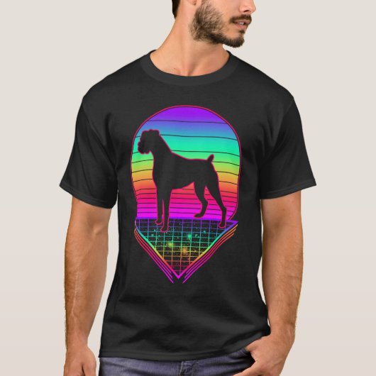 ボクサーレトロヴィンテージ80s犬 tシャツ (正面)