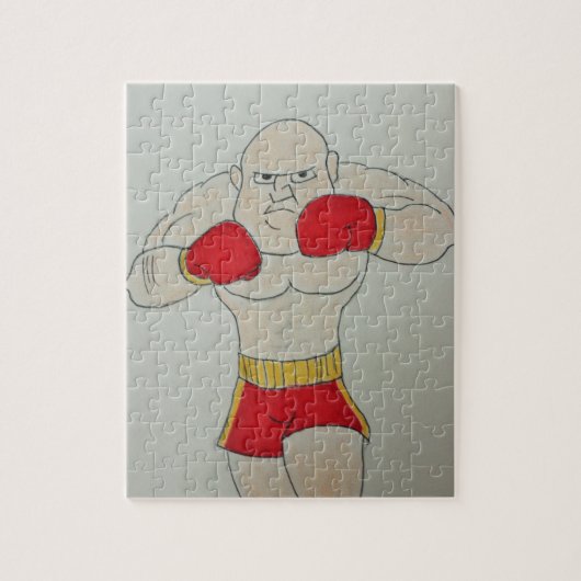 ボクサーロシアのスケッチ写真パズル ジグソーパズル (縦)