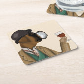 ボクサーワインズヌブ スクエアペーパーコースター (アングル)