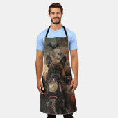 ボクサー乗用オートバイハロウィンホラー エプロン (着用した状態)