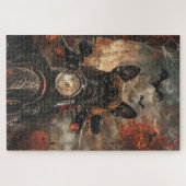 ボクサー乗用オートバイハロウィンホラー ジグソーパズル (横)