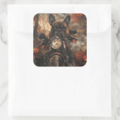 ボクサー乗用オートバイハロウィンホラー スクエアシール (バッグ)