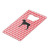 ボクサー付き消防車赤シェブロン クレジットカード栓抜き (裏面アングル)