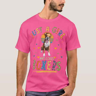 ボクサー好きの女おもしろいの子 Tシャツ