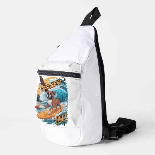 ボクサー威厳のある・サーファー圧迫波 スリングバッグ (右コーナー)