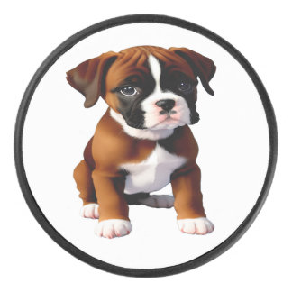 ボクサー子犬のアプリコット色ぬりえ アイスホッケーパック