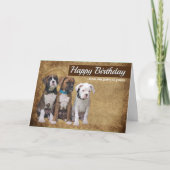 ボクサー子犬の犬のカード - パーソナライズされた誕生日カード サンキューカード (正面)