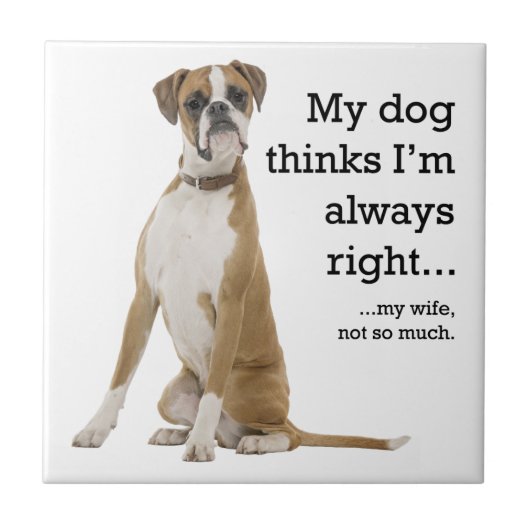 ボクサー対妻タイルコースター タイル (正面)