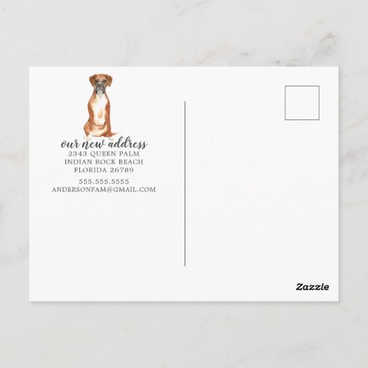 ボクサー引越し案内はがき ポストカード (裏面)