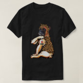 ボクサー恋人私は母タトゥーヒョウ母の日 Tシャツ (デザイン正面)