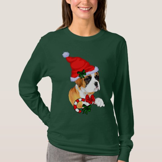 ボクサー愛好家のクリスマスおめでとう Tシャツ (正面)