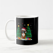 ボクサー愛犬家サンタハット醜いクリスマスセーター コーヒーマグカップ (左)