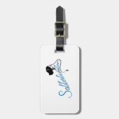 ボクサー文字ハンドッグ ラゲッジタグ (正面縦)