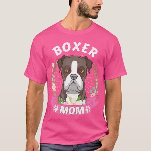 ボクサー母シャツ母の日のプレゼント Tシャツ (正面)