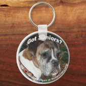 ボクサー熱狂するキーホルダー – シニア・レスキュー キーホルダー (正面)