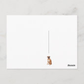 ボクサー犬あいさつ空白のはがき ポストカード (裏面)