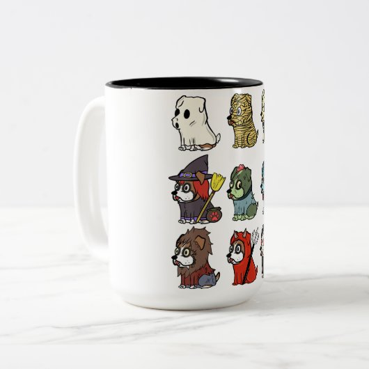 ボクサー犬かわいいタンブラー | Magギフト ツートーンマグカップ (正面左)