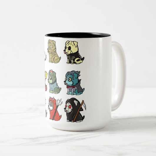 ボクサー犬かわいいタンブラー | Magギフト ツートーンマグカップ (正面右)