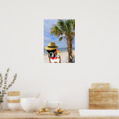 ボクサー犬がビーチポスター ポスター (キッチン)