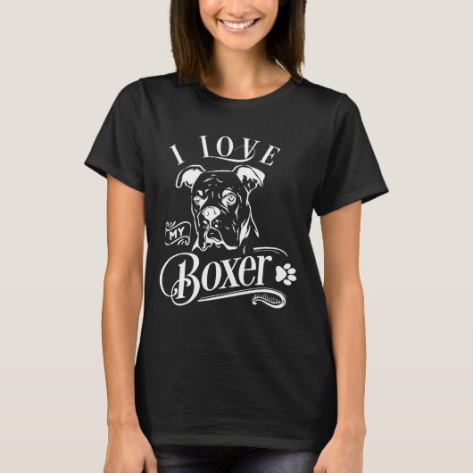 ボクサー犬が大好き Tシャツ (正面)