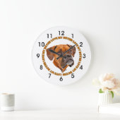 ボクサー犬が私のボクサーを愛する ラージ壁時計 (ホーム)