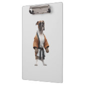 ボクサー犬が空手をする カラテエのチャンピオン ボクサー犬 クリップボード (左)