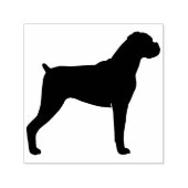 ボクサー犬が自然の耳でシルエットを育む セルフインキングスタンプ (デザイン)
