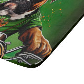 ボクサー犬が自転車を運転する聖パトリックの日 カッティングボード (角)