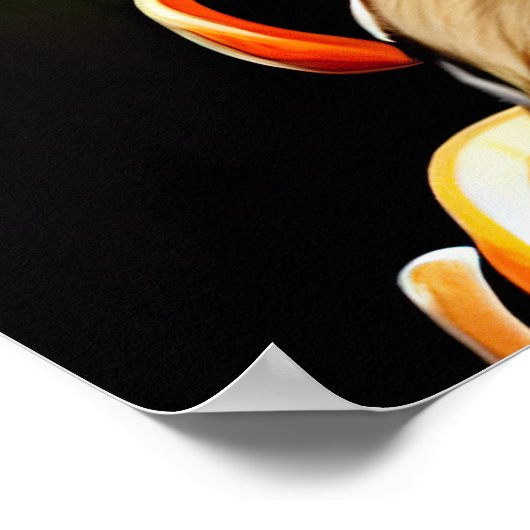 ボクサー犬が自転車を運転する聖パトリックの日 ポスター (角)