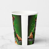 ボクサー犬が自転車を運転する聖パトリックの日 紙コップ (右)