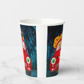 ボクサー犬が車を運転する怖いハロウィン 紙コップ (左)