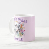 ボクサー犬これが愛の❤ コーヒーマグカップ (正面左)