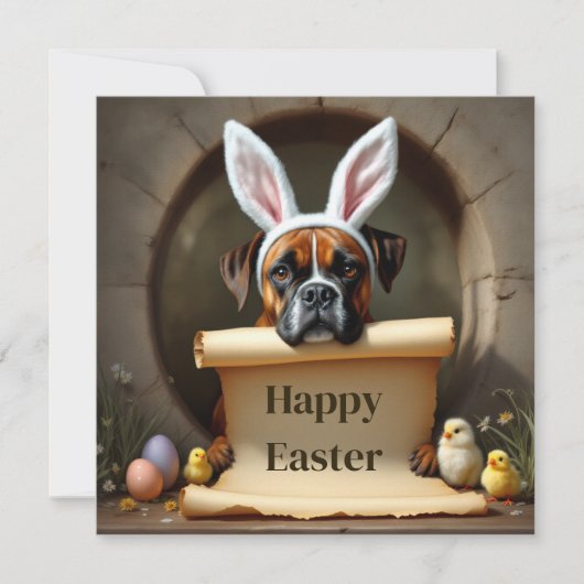 ボクサー犬とメッセージ シーズンカード (正面)