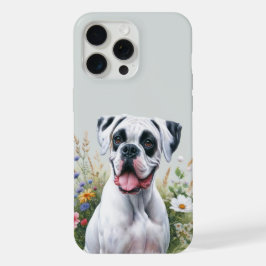 ボクサー犬と野の花 iPhone 15 PRO MAXケース
