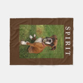 ボクサー犬に精神のフリースがあります フリースブランケット (正面(横))