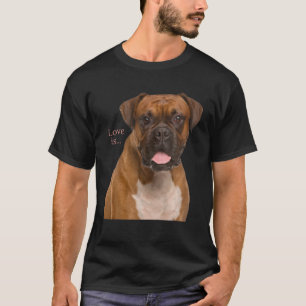 ボクサー犬のお母さんのパパ愛は子犬のペット女性の男 Tシャツ
