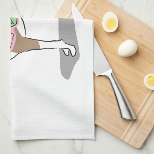 ボクサー犬のギフトの解剖学 キッチンタオル (四つ折り)