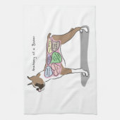 ボクサー犬のギフトの解剖学 キッチンタオル (縦)