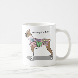 ボクサー犬のギフトの解剖学 コーヒーマグカップ