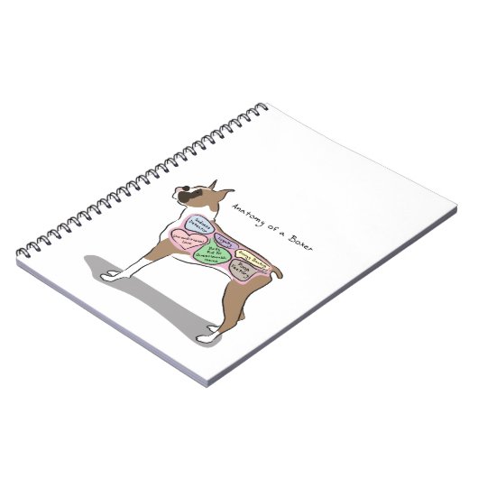ボクサー犬のギフトの解剖学 ノートブック (左側)