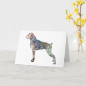 ボクサー犬のギフト, 犬, ボクサーギフトのアイデア, ボクサーブランケット カード (黄色い花)