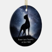 ボクサー犬のクリスマス セラミックオーナメント (右)