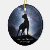 ボクサー犬のクリスマス セラミックオーナメント (左)