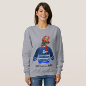 ボクサー犬のクリスマスTシャツ スウェットシャツ (正面フル)