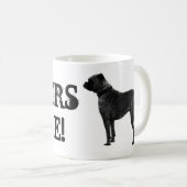 ボクサー犬のコーヒー・マグ コーヒーマグカップ (正面右)