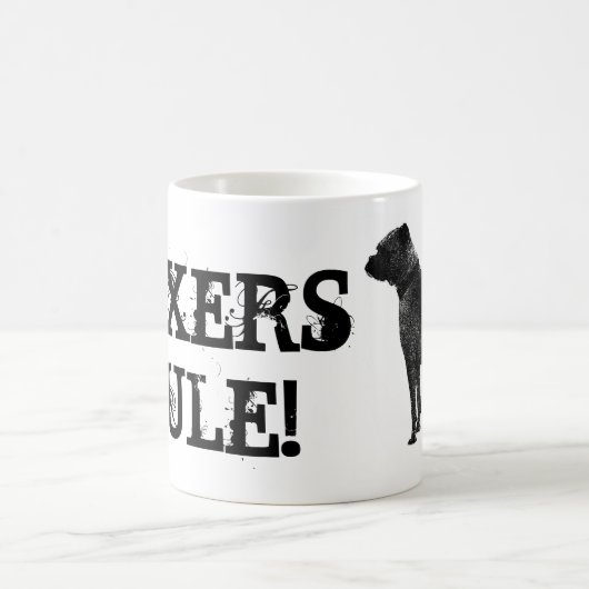 ボクサー犬のコーヒー・マグ コーヒーマグカップ (中央)